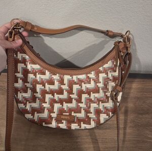 Fossil Shae Woven Hobo Bag